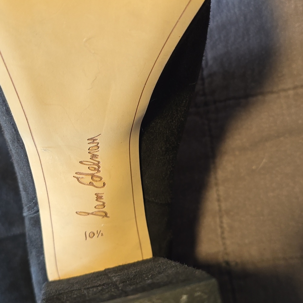 Sam Edleman Abriella Black Suede Knee High Boots - Picture 4 of 11